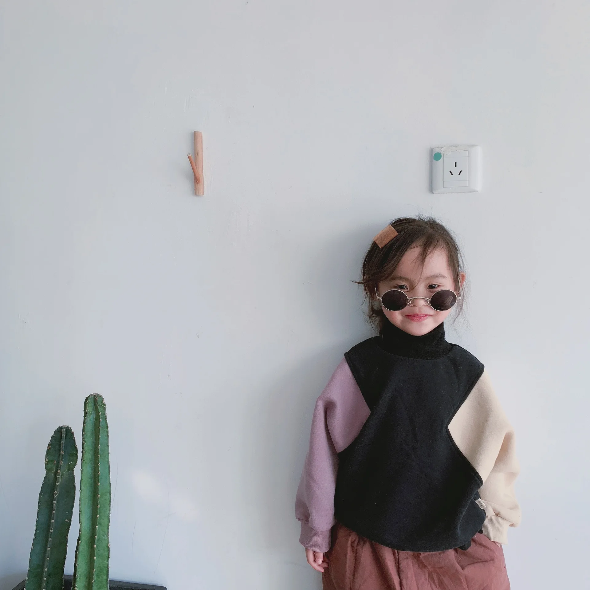 Корейский детский свитер для девочек и мальчиков; теплая плотная флисовая детская одежда; осенне-зимняя модная одежда