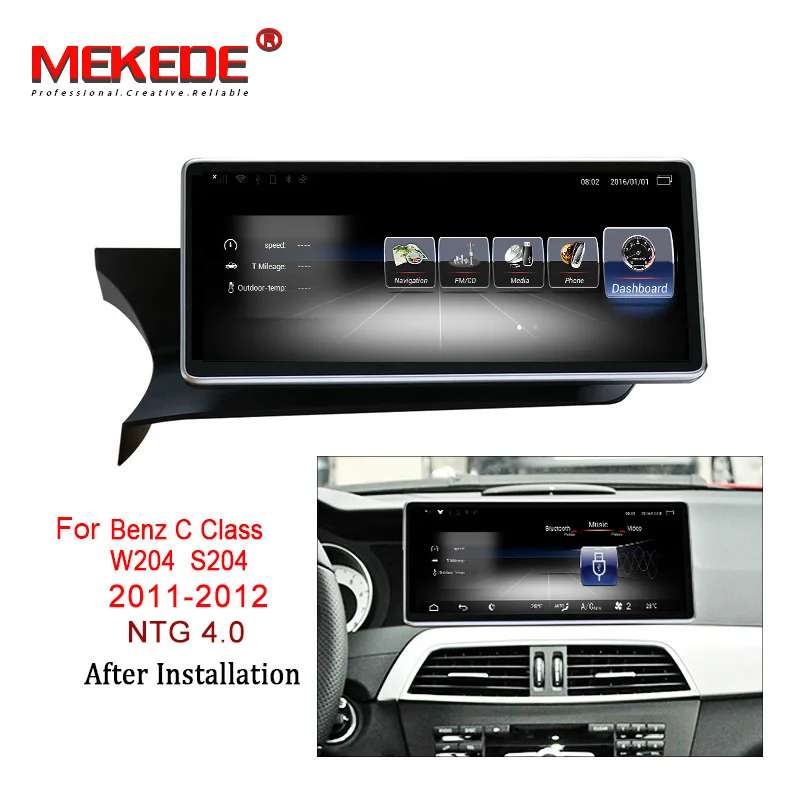 MEKEDE 3+ 32 Android 7,1 Автомобильный мультимедийный плеер для Mercedes Benz C Class C-Class W204/S204 2011 до 2013 gps Видео Аудио 4G LTE - Цвет: 2011-2012 NTG 4.0