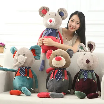 

Hot Large Cartoon Animals Cool Family Mouse Stuffed Plush Baby Toys Soft Doll for kids Christmas Gift Elephant Rabbit Bear