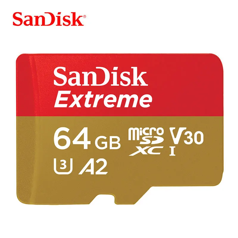 

SanDisk 64GB Extreme MicroSD Card 32GB Memory Card TF Flash Card UHS-I U3 C10 V30 cartao de memoria 4K 160MB/s With SD Adapter