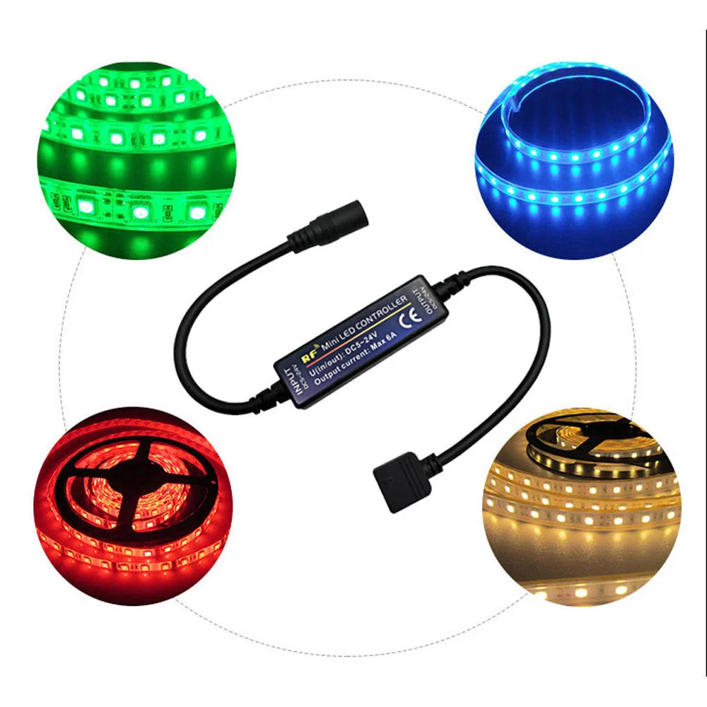 DC5V 24V CCT RGB RGBW светодиодный контроллер с РЧ-пультом контроллер беспроводное освещение аксессуары для 2835 5050 3528 светодиодные ленты