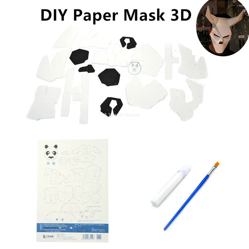 Маска на Хэллоуин DIY 3D бумажные маски косплей страшный дьявол тушь для ресниц ужас хання Маскарад Carnaval Maske креативная ручная маска