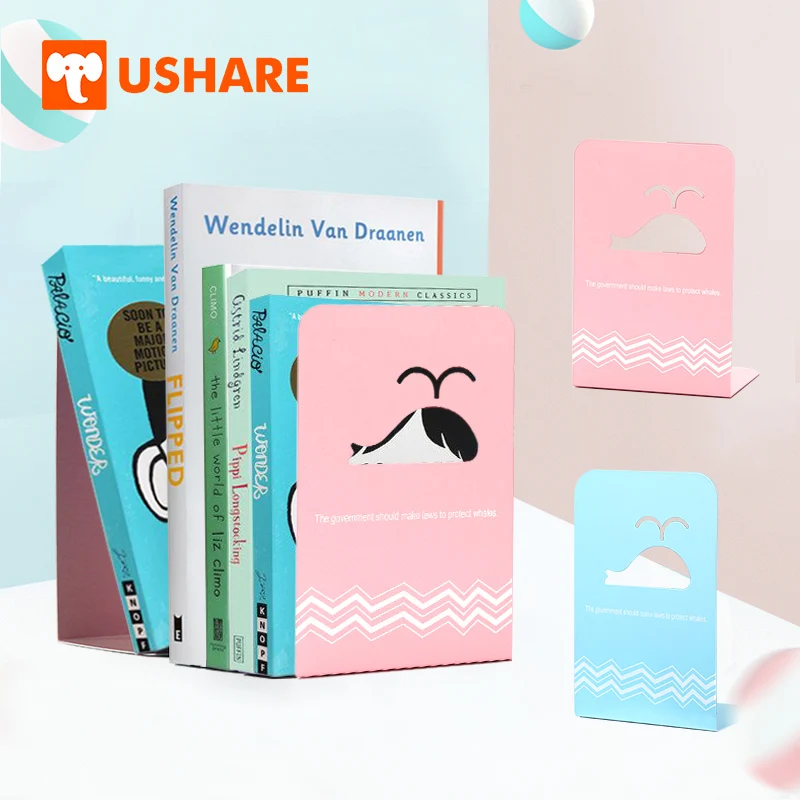 USHARE 2 шт полый Дельфин книжный держатель милые декоративные концы для книг полки