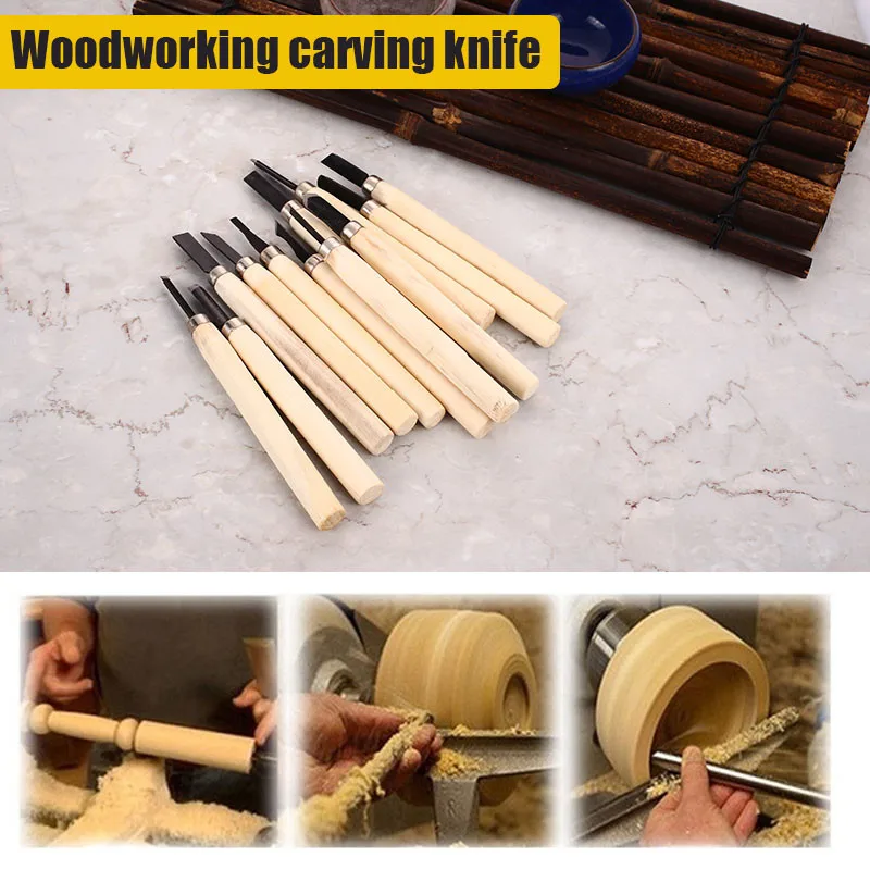 Hand Wood Carving Chisels Knife Tool 12pcs/Set For Basic Woodcut Working Clay Wax DIY Tools And Detailed Woodworking Hand Tools