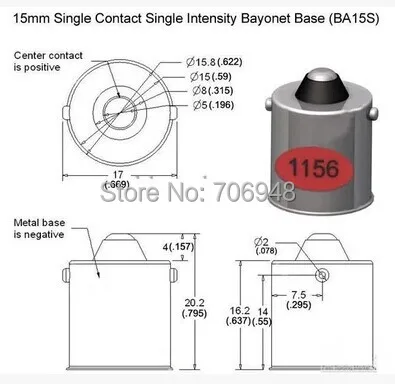 Single contact BA15S lampholders light socket for auto lamp light