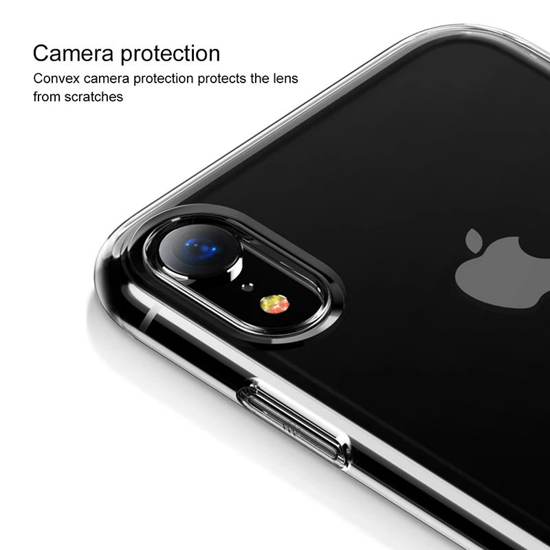 Baseus mitad estuche transparente para iPhone Xs Max Coque de silicona suave duro PC híbrido cubierta protectora para iPhone Xs Xr xsmax Fundas