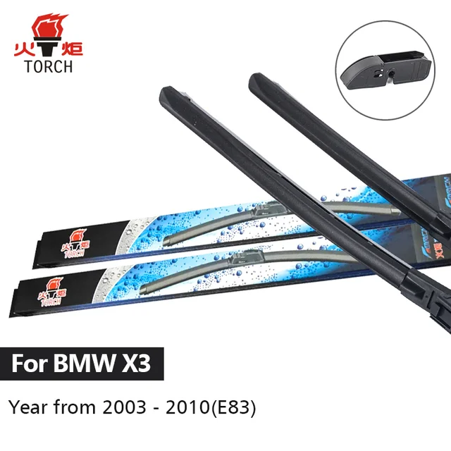 TORCH Wiper Blades for BMW X3 E83 / F25 Exact Fit 2003 2004 2005 2006