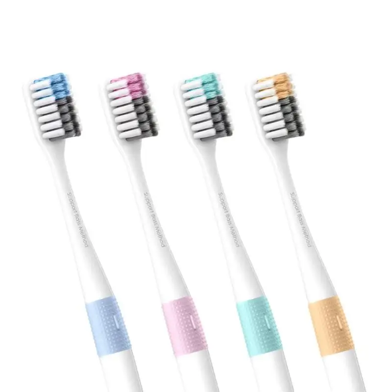 

Xiaomi 4pcs Toothbrushes Family Travel Soft Manual Operation Brush 4Colors