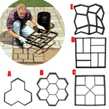 Garden DIY Plastic Path Maker Pavement Model Concrete Stepping Stone Cement Mould Brick HTQ99