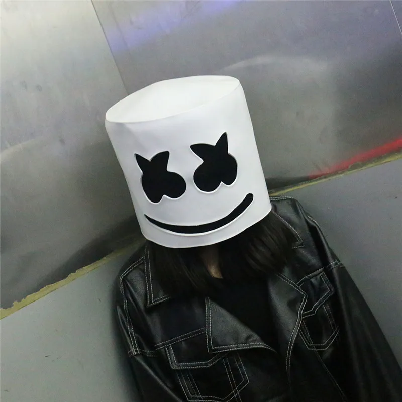 1 шт. Marshmello латексный шлем маска для головы Забавный костюм для косплея аксессуар на голову Хэллоуин карнавал маска диджея вечерние реквизиты