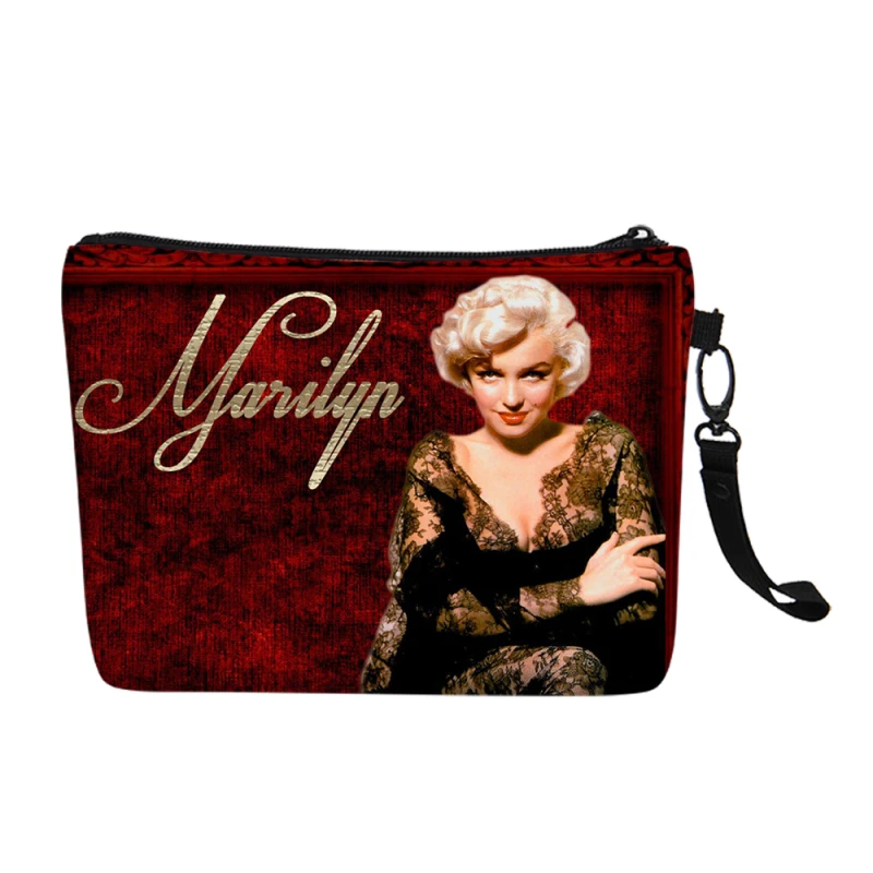 2019 مثير مارلين مونرو النساء حقيبة تجميل من الخيش الفتيات المدرسة حقيبة أدوات تجميل قابلة للحمل السفر المنظم تخزين غسل الحقيبة كهدية