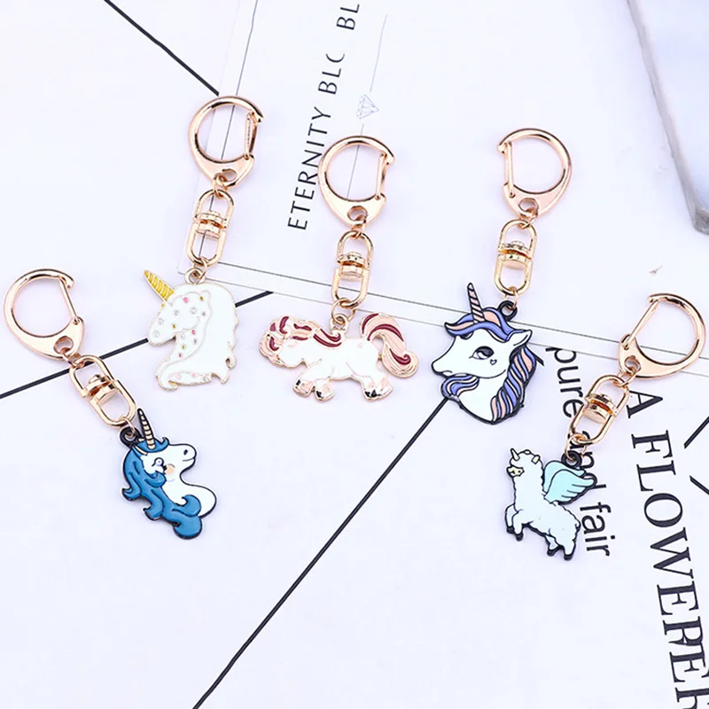 Cute unicorn Pom Pom Kids Girls Plush pom Soft Stuffed Toys Key Pendant Kids Toys Gift Girls Bag Key Chain Hang Pendant