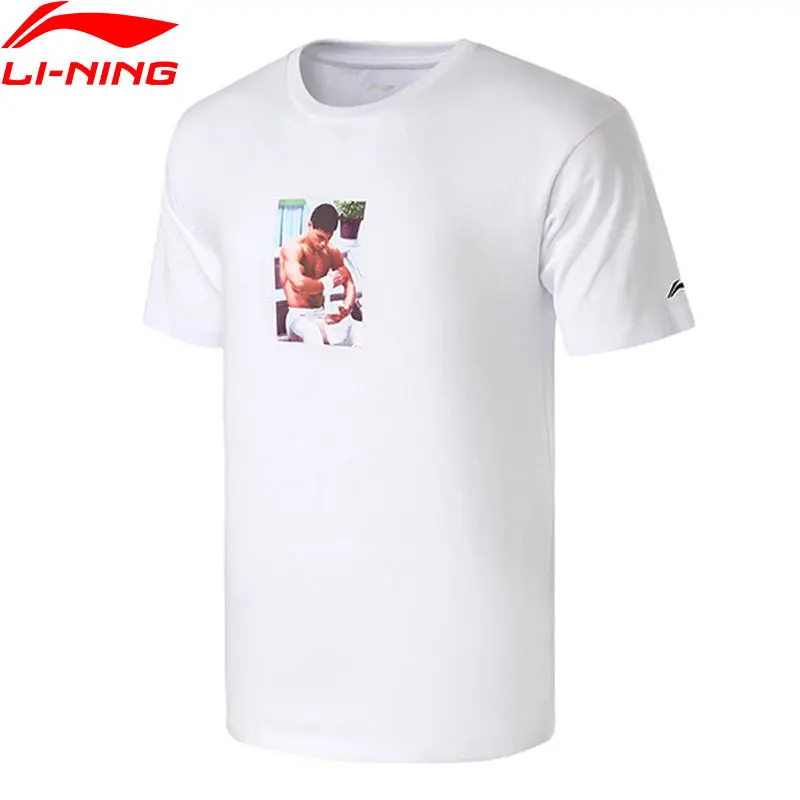 Li-Ning Men T-Shirt NYFW Mr. Li OG PRINT TEE Regular Fit 100% Cotton LiNing Sport T-shirts Tee AHSN737 MTS2759 cat print tee