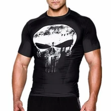 punishment T shirt Men Summer Mens Fashion 3D Printed Compression Shirt Men Tshirt Casual Short Sleeve T-shirt Men plus size