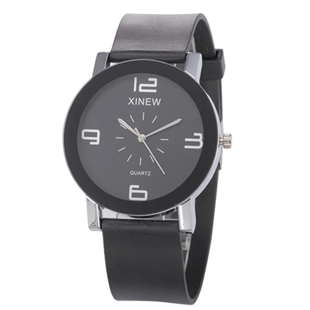 

XINEW Top brand 2018 vogue Men's Watch Quartz Dial Clock Leather Quartz WristWatches Round Case reloj hombre marcas famosas Hour