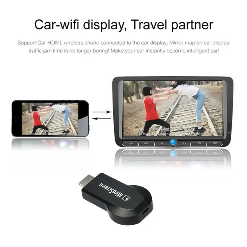 128MB HDMI TV Stick Dongle Mirascreen Wi-Fi Display Receiver DLNA Airplay Miracast Airmirroring Chromecast for Windows 10 OS