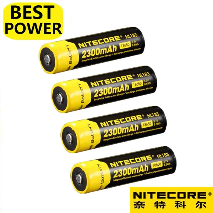 4 шт. Nitecore NL1823 18650 2300mAh 3 7 V 8.5Wh аккумуляторная батарея высокого качества с защитой |