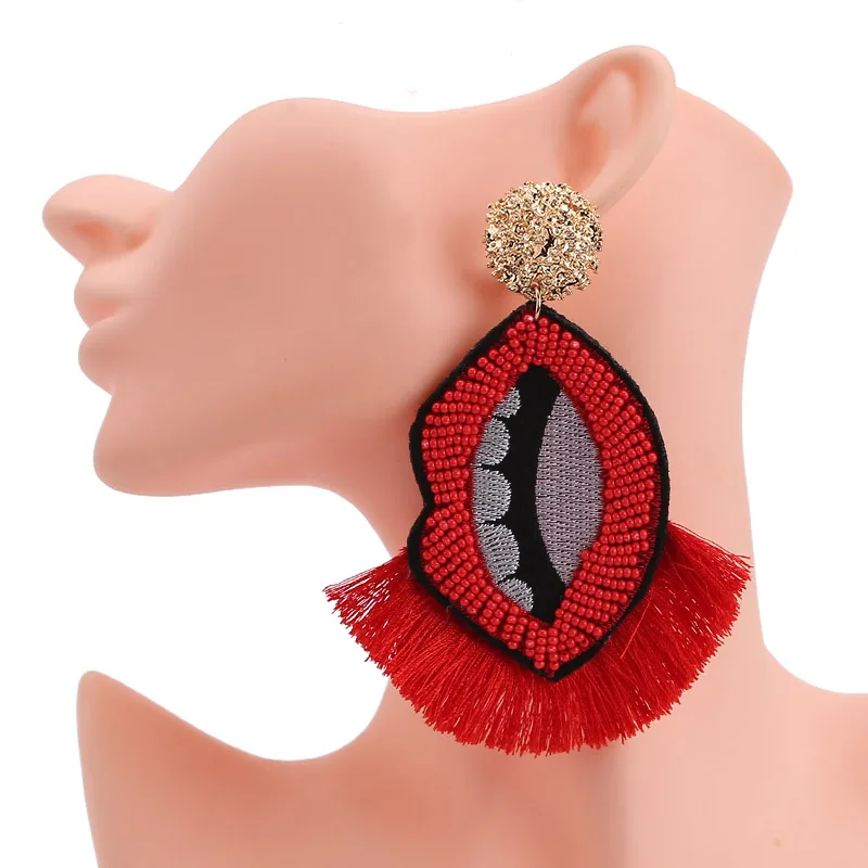 mouth earrings for women long earrings