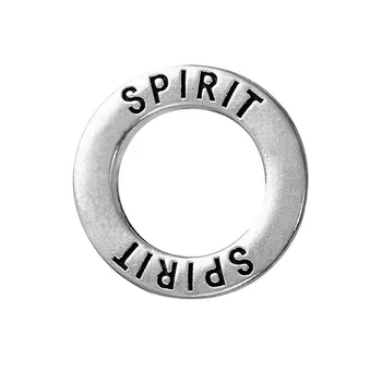

50PCS Vintage Charm Dangle Jewelry Spirit Circle Charms Engraved Metal Zinc Alloy Dangle For DIY Bracelet Jewelry