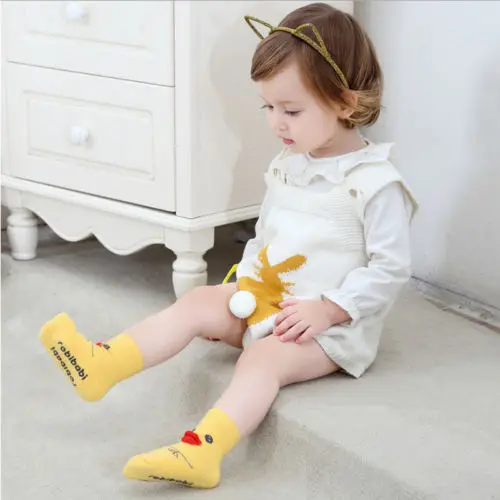 

New Style Yellow Duck Cotton Socks Cute Baby Socks Boy Girl Cartoon Cotton Socks Newborn Infant Toddler Winter Socks 0-4Y Hot