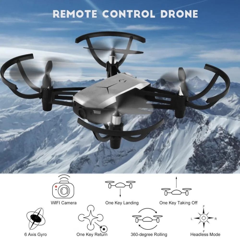 

1802 RC Quadcopter Mini Drone WIFI Wide-angle 720P HD Camera Altitude Hold One Key Take off /Landing Waypoints RC Drone