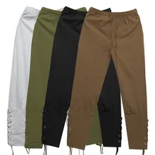 HEFLASHOR новые ретро средневековые брюки новые мужские ботильоны на шнуровке мужские брюки повседневные свободные брюки