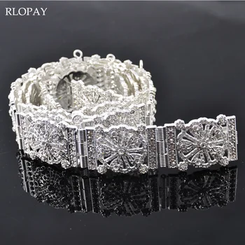 

New Rhinestones Wedding Belt Hollow Flower Full Crystal Bridal Belt for Wedding Gown Wedding Jewelry Waist Chain