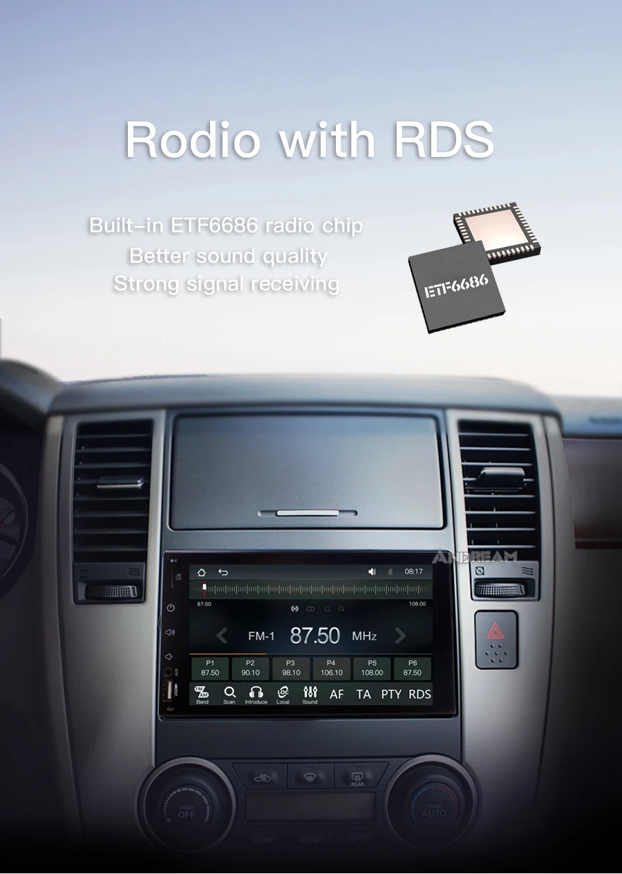 Top 7" IPS Screen Built-in CarPlay Car Multimedia Player 2din Universal GPS Navigation Audio Radio unit for Nissan for Hyundai 14
