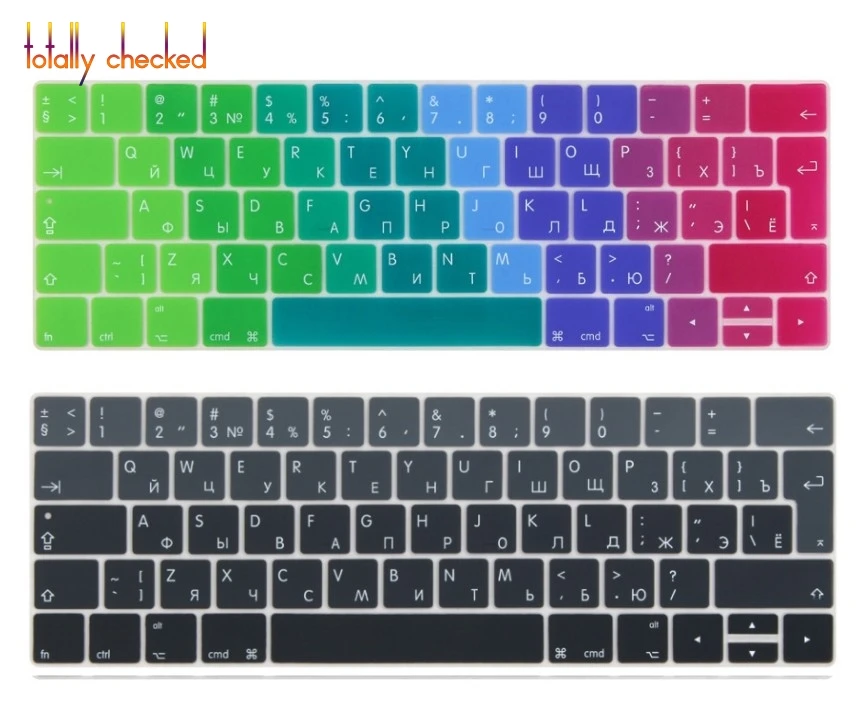 

For MacBook Pro 13 15 inch 2017 & 2016 Russian Keyboard Cover Protector A1706 / A1707 With TouchBar Russian UK/EU Euro Version
