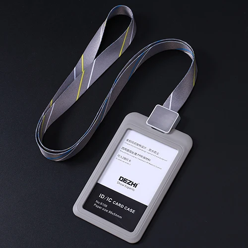 v grey stripe set Подлинная DEZHI пластиковая этикетка с названием торговой марки Визитница ID бейдж талреп держатель - Цвет: v grey stripe set