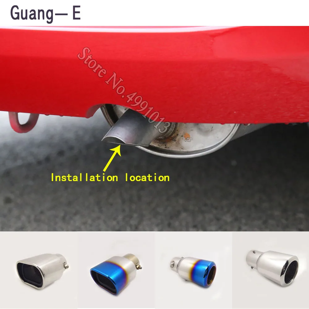 Rear Exhaust Pipe Trim Tip Muffler End Steel Chrome For Honda Civic 9TH