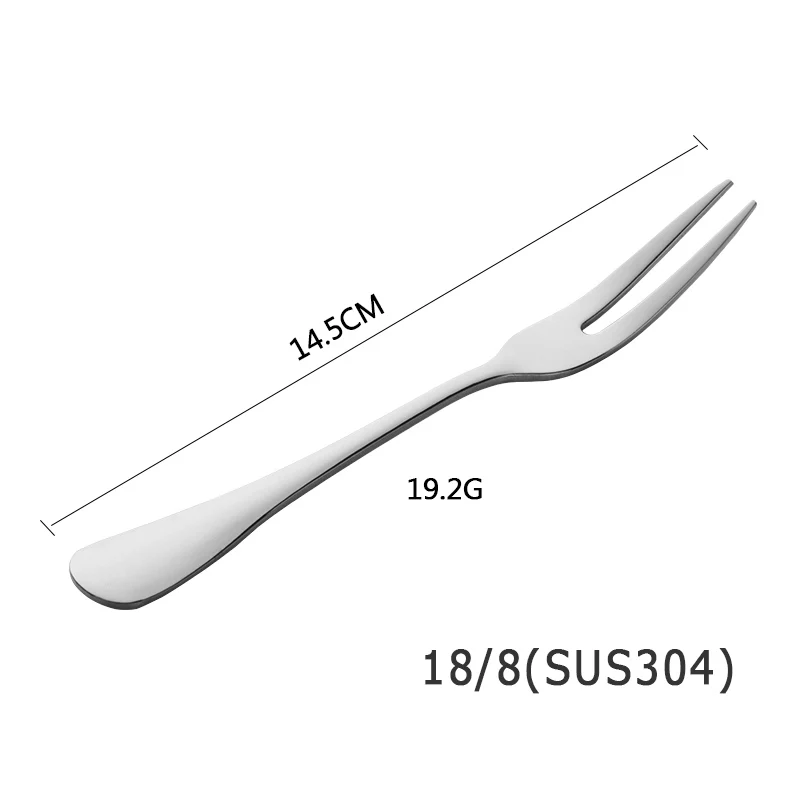 Покупатель звезда Красочные Нержавеющая сталь фрукты вилка кухонный набор столовые приборы вилка для торта, десертная посуда для закусок чайная столовая вилка набор - Цвет: Silver