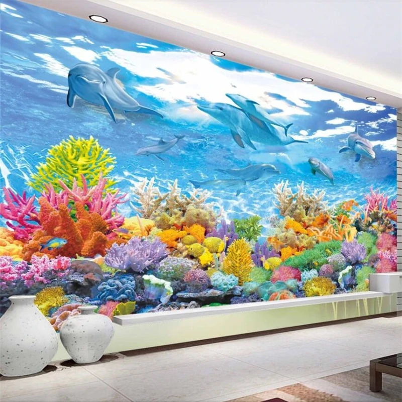 

wellyu Need high-definition fantasy underwater world wall custom large mural green wallpaper papel de parede para quarto