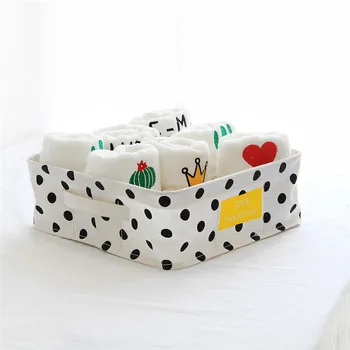 

Laundry Basket Underwear Storage Basket Women Men Socks Bra Underwear Storage Box Ins Wardrobe Linen Cotton Container