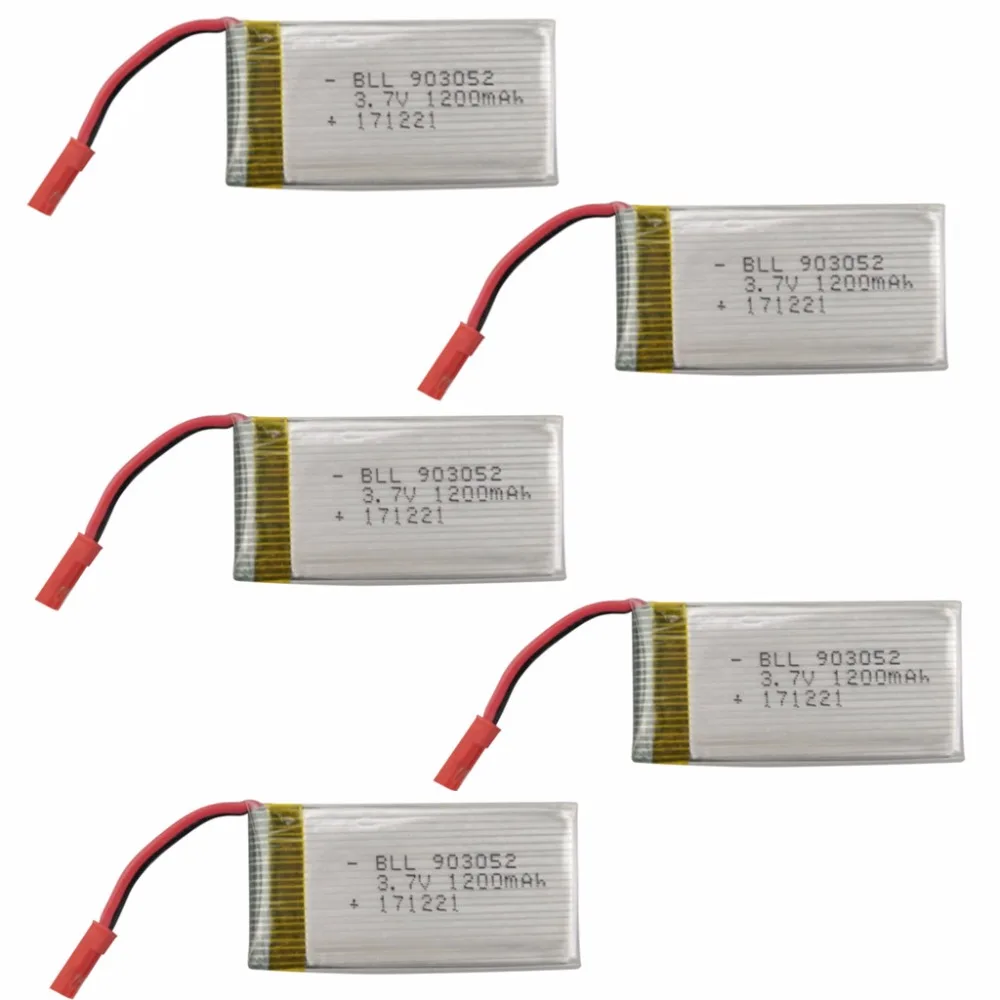 Remote UAV parts 5PCS lithium font b battery b font 3 7V 1200mah for huanqi 898B