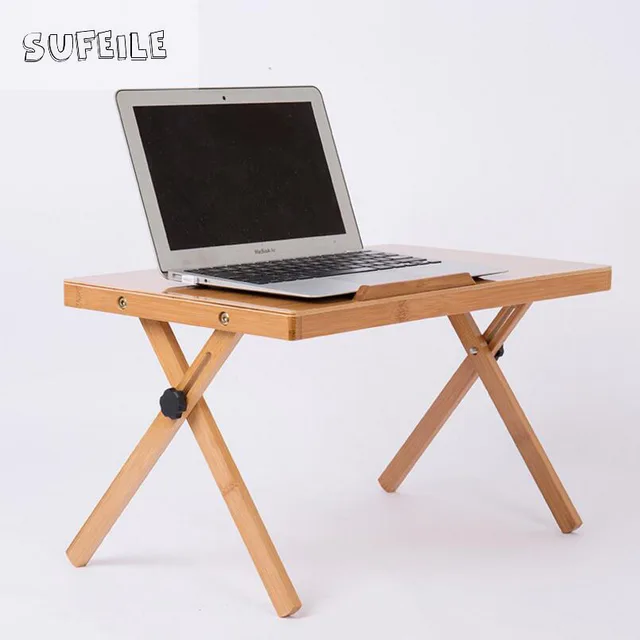 Sufeile Portable Folding Laptop Desk Natural Bamboo Table Sufeile Portable Folding Laptop Desk Natural Bamboo Table Adjule Height Computer
