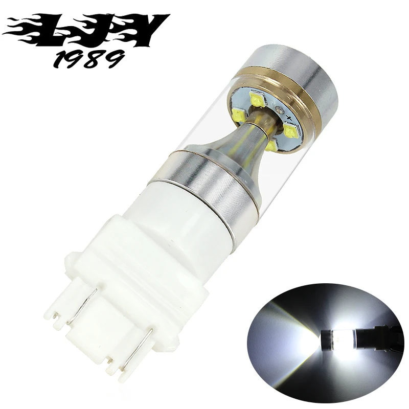 2PCS Super Bright T25 6SMD 30W 3157 Dual Contact Point Chipsets LED