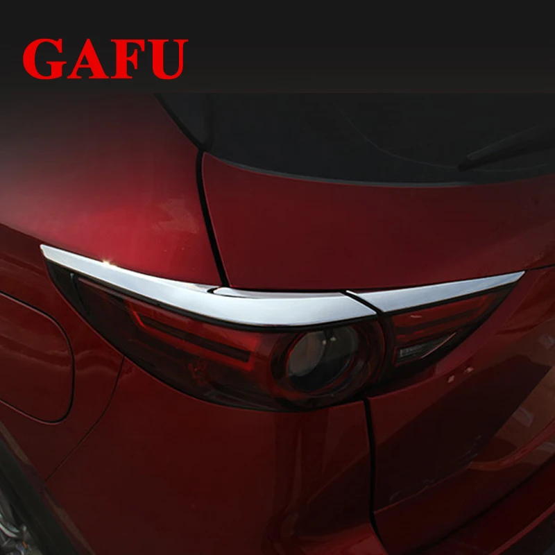 

For Mazda cx5 cx-5 2017 2018 Chrome Rear Tail Light Lamp Cover Trim Taillight Molding Garnish Surround Frame Eyelid