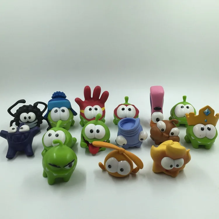 

Rope Frog Vinyl Rubber Games Doll Cut The Rope NOM Candy Gulping Monster Toys Figure with Sound For baby kids action figure