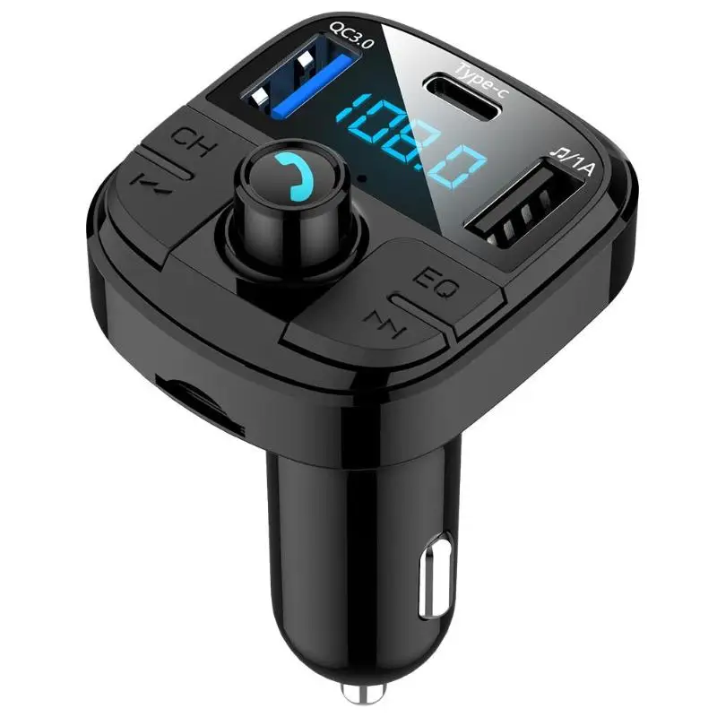 BT29 Авто fm-передатчик Bluetooth 5,0 CarKit MP3 аудио музыкальный плеер Громкая связь Тип C зарядка Быстрая зарядка QC3.0 автомобильное зарядное устройство