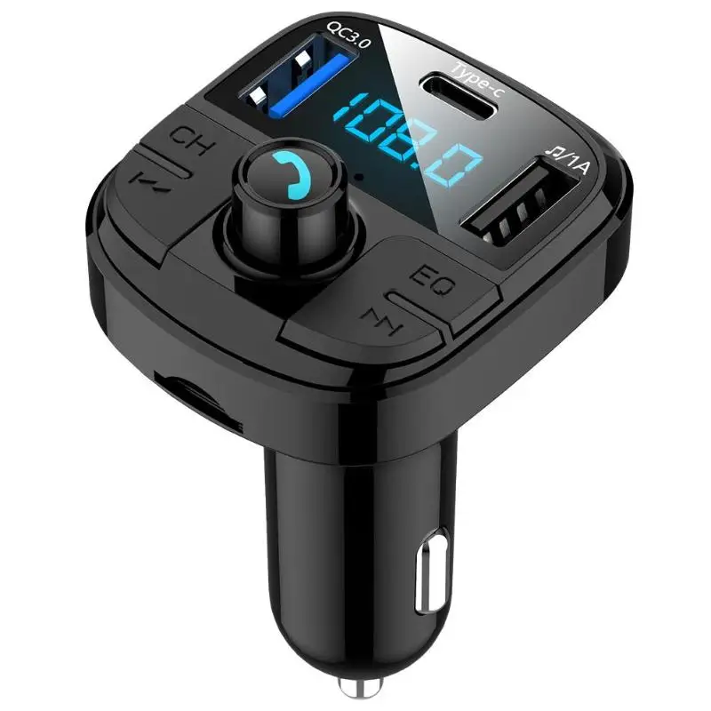 

BT29 Auto FM Transmitter Bluetooth 5.0 CarKit MP3 Audio Music Player Handsfree Type C Charging Quick Charge QC3.0 Car Charger