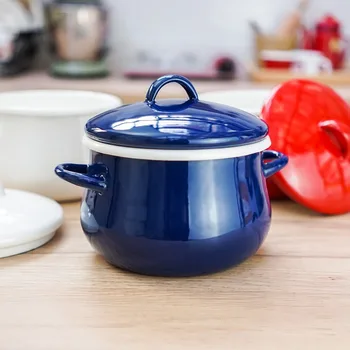 

Dani Zhang Thicken 0.8mm Enamel pot Enamel pan Cold rolled steel 1.5L Induction Cooker 14cm