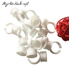 Одноразовые Перманентный макияж кольцо без делителя среднего размера чернила татуировки бровей губ татуировки держатель пигментов кольца контейнер/чашка