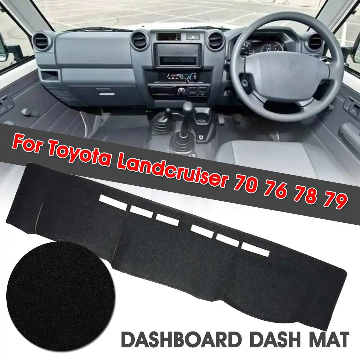 Чехол для приборной панели Auzan защита от пыли черный Toyota Landcruiser 70 76 78 79 Series 7/2009 2019