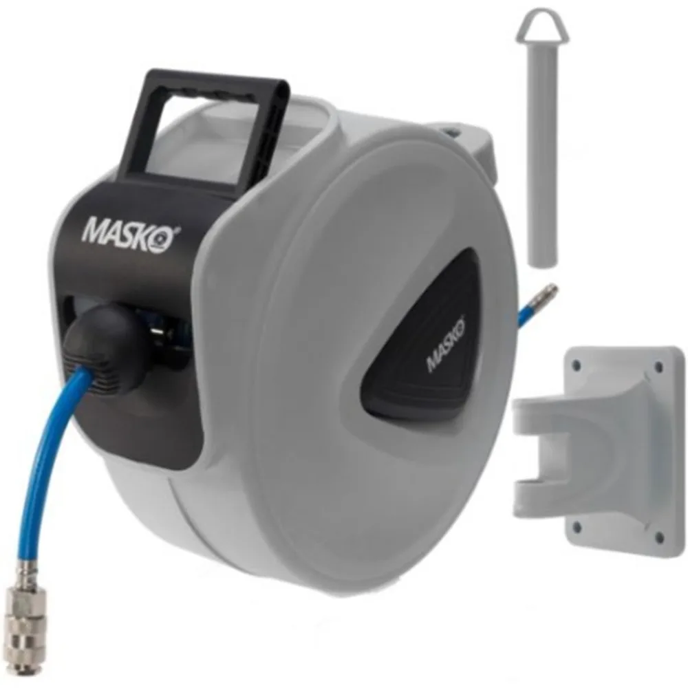 30M Water Hose Reel Wall Mounted Compact Automatic Hose Reel 180 Degree