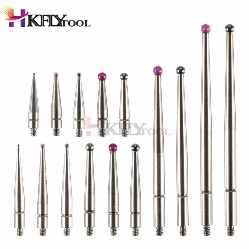 

M1.4 M1.8 M2 Thread 2mm Head OD 15mm 18mm 36.5mm Length Ruby Head Pin Gauge Micrometer Tip Lever Dial Test Indicator Probe
