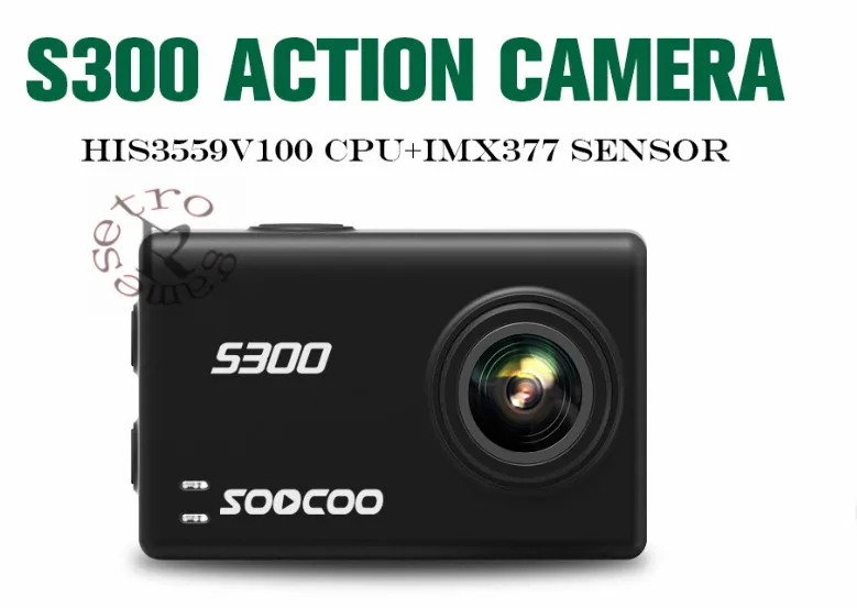 SOOCOO S300 Экшн-камера 2,3" сенсорный ЖК Hi3559V100+ IMX377 4K 30fps EIS Wifi 12MP CMOS bluetooth удаленный внешний микрофон