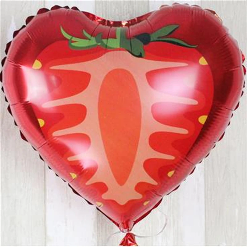 

2019 Time-limited Balon 6 Pieces A Pack 18inch Orange Strawberry Watermelon Foil Helium Balloons Various Shape And Color Fruit