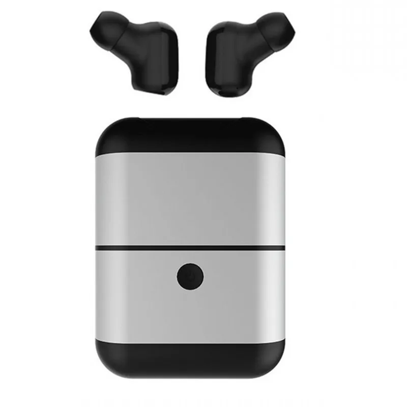 Nasin X2 четыре цвета бинауральная Bluetooth 5,0 гарнитура беспроводная маленькая невидимая мини Ушная вилка с зарядкой для xiaomi iphone huawei - Цвет: Серебристый