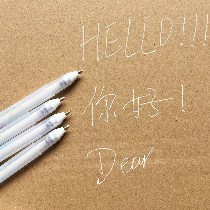 

2PCS 0.8mm White Ink Photo Album Gel Pen School Office Learning Wedding Couache Pen Gift for Kids Graffiti Writing Drawing Mark